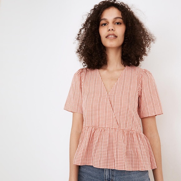 Gingham Check Peplum main image 0